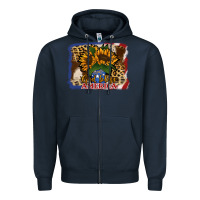 Navy Patriotic Sunflower God Bless America Zipper Hoodie - Jasminsmagicworld