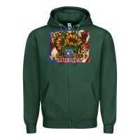 Sports Green Patriotic Sunflower God Bless America Zipper Hoodie - Jasminsmagicworld