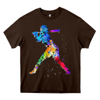 Chocolate Brown girl's softball Heavy Core Tee - artisFamous