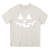 Cream halloween jack o lantern (white) Heavy Core Tee - artisFamous