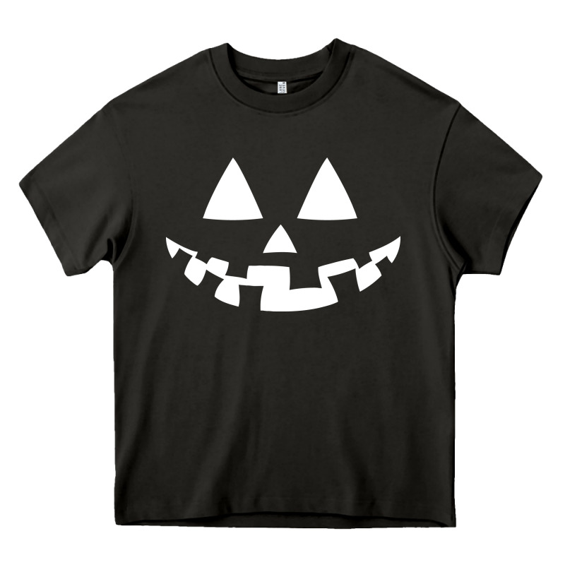 Halloween Jack O Lantern (white) Heavy Core Tee by artisFamous | Teevron