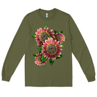 Army Green 4 crimson blaze sunflower Long Sleeve Tee - LillyAllenDesigns