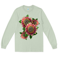 Matcha 4 crimson blaze sunflower Long Sleeve Tee - LillyAllenDesigns