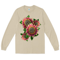 Mushroom 4 crimson blaze sunflower Long Sleeve Tee - LillyAllenDesigns