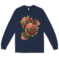 Navy 4 crimson blaze sunflower Long Sleeve Tee - LillyAllenDesigns