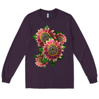 Plum 4 crimson blaze sunflower Long Sleeve Tee - LillyAllenDesigns