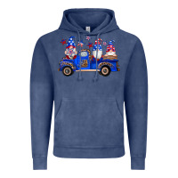 Vintage Denim american flag gnomes truck Vintage Hoodie - Artiststas