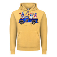 Vintage Mustard american flag gnomes truck Vintage Hoodie - Artiststas