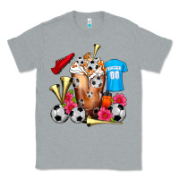 Heather Grey Soccer Cold Drink Frappe Classic Tee - FaDigitalArtStudio