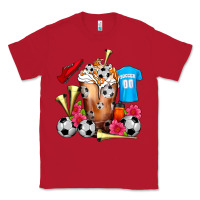 Red Soccer Cold Drink Frappe Classic Tee - FaDigitalArtStudio