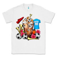 White Soccer Cold Drink Frappe Classic Tee - FaDigitalArtStudio
