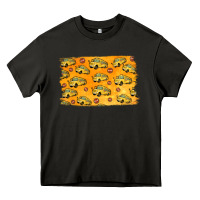 Asphalt School Bus Pattern Heavy Core Tee - Jasminsmagicworld