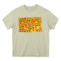 Mossy School Bus Pattern Heavy Core Tee - Jasminsmagicworld