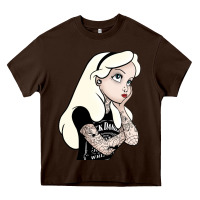 Chocolate Brown alice in wonderland Heavy Core Tee - artisFamous