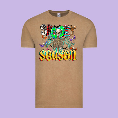 Spooky Season Vintage Tee Designed By Cowhidedigitalart