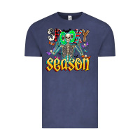 Vintage Denim Spooky Season Vintage Tee - CowhideDigitalArt