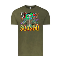 Vintage Olive Spooky Season Vintage Tee - CowhideDigitalArt