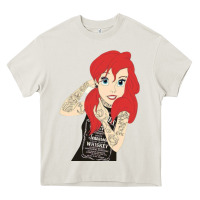Cream ariel tatoo Heavy Core Tee - artisFamous