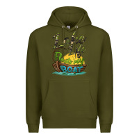 Army Green lake life floats my boat Premium Hoodie - BarkalooDesign