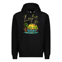 Black lake life floats my boat Premium Hoodie - BarkalooDesign