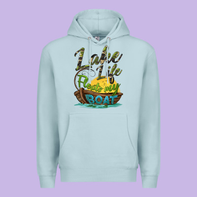 Lake Life Floats My Boat Premium Hoodie Designed By Barkaloodesign