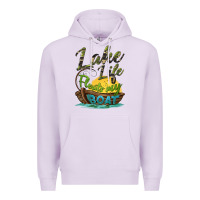Lilac lake life floats my boat Premium Hoodie - BarkalooDesign