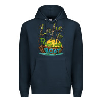 Navy lake life floats my boat Premium Hoodie - BarkalooDesign
