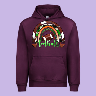Football Rainbow Urban Hoodie Designed By Ranaportraitstore