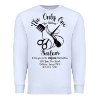 White The Only One Salon Premium Sweatshirt - Jasminsmagicworld