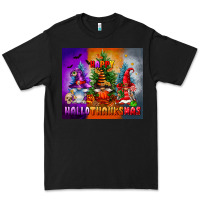 Black happy hallothanksmas Premium Tee - FaDigitalArtStudio