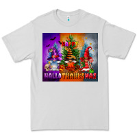Dove Grey happy hallothanksmas Premium Tee - FaDigitalArtStudio