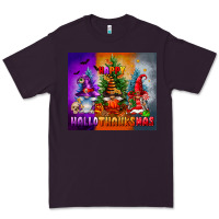 Plum happy hallothanksmas Premium Tee - FaDigitalArtStudio
