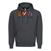 Smoke Peace Love Fireworks Zipper Hoodie - Jasminsmagicworld