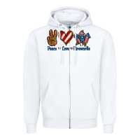 White Peace Love Fireworks Zipper Hoodie - Jasminsmagicworld