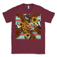 Burgundy western horse Classic Tee - BarkalooDesign