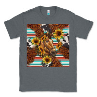 Charcoal Heather western horse Classic Tee - BarkalooDesign