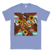 Colony Blue western horse Classic Tee - BarkalooDesign