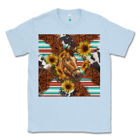 Dusty Blue western horse Classic Tee - BarkalooDesign
