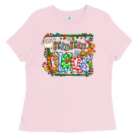Bubblegum Pink grangaran claus Ladies Tee - CowhideDigitalArt