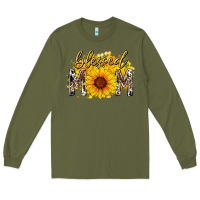 Army Green blessed mom sunflower Long Sleeve Tee - RacoonDesign