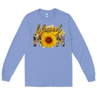 Colony Blue blessed mom sunflower Long Sleeve Tee - RacoonDesign