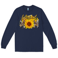 Navy blessed mom sunflower Long Sleeve Tee - RacoonDesign