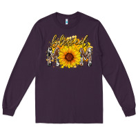 Plum blessed mom sunflower Long Sleeve Tee - RacoonDesign