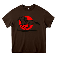 Chocolate Brown horse racing Heavy Core Tee - artisFamous