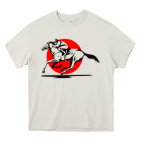 Cream horse racing Heavy Core Tee - artisFamous