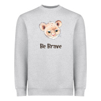 Heather Grey lion cute animals Heavyweight Sweatshirt - RanaPortraitStore