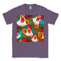 Lavender western  chicken with sunflowers seamless pattern Classic Tee - FaDigitalArtStudio