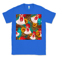 True Royal western  chicken with sunflowers seamless pattern Classic Tee - FaDigitalArtStudio