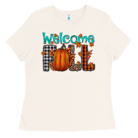 Bone Welcome Fall Ladies Tee - CowhideDigitalArt