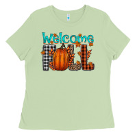 Matcha Welcome Fall Ladies Tee - CowhideDigitalArt